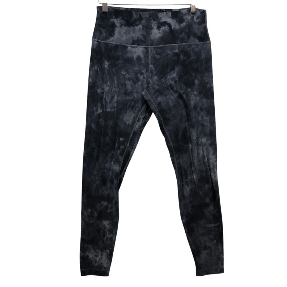 Lululemon Align Pant Womens 12 Grey Tie Dye High Rise Leggings LW5COUS